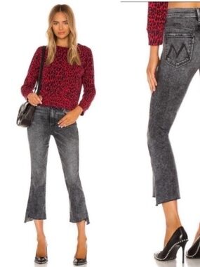 Mother Jeans The Insider Crop Step Fray size 27